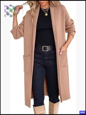 Oversized Open Front Cardigan Long Sweater Duster Coatigan Fall Outerwear